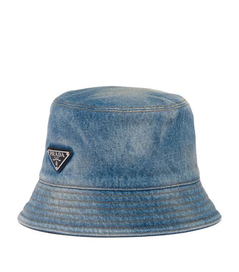 prada bucket hat resale|Prada denim bucket hat.